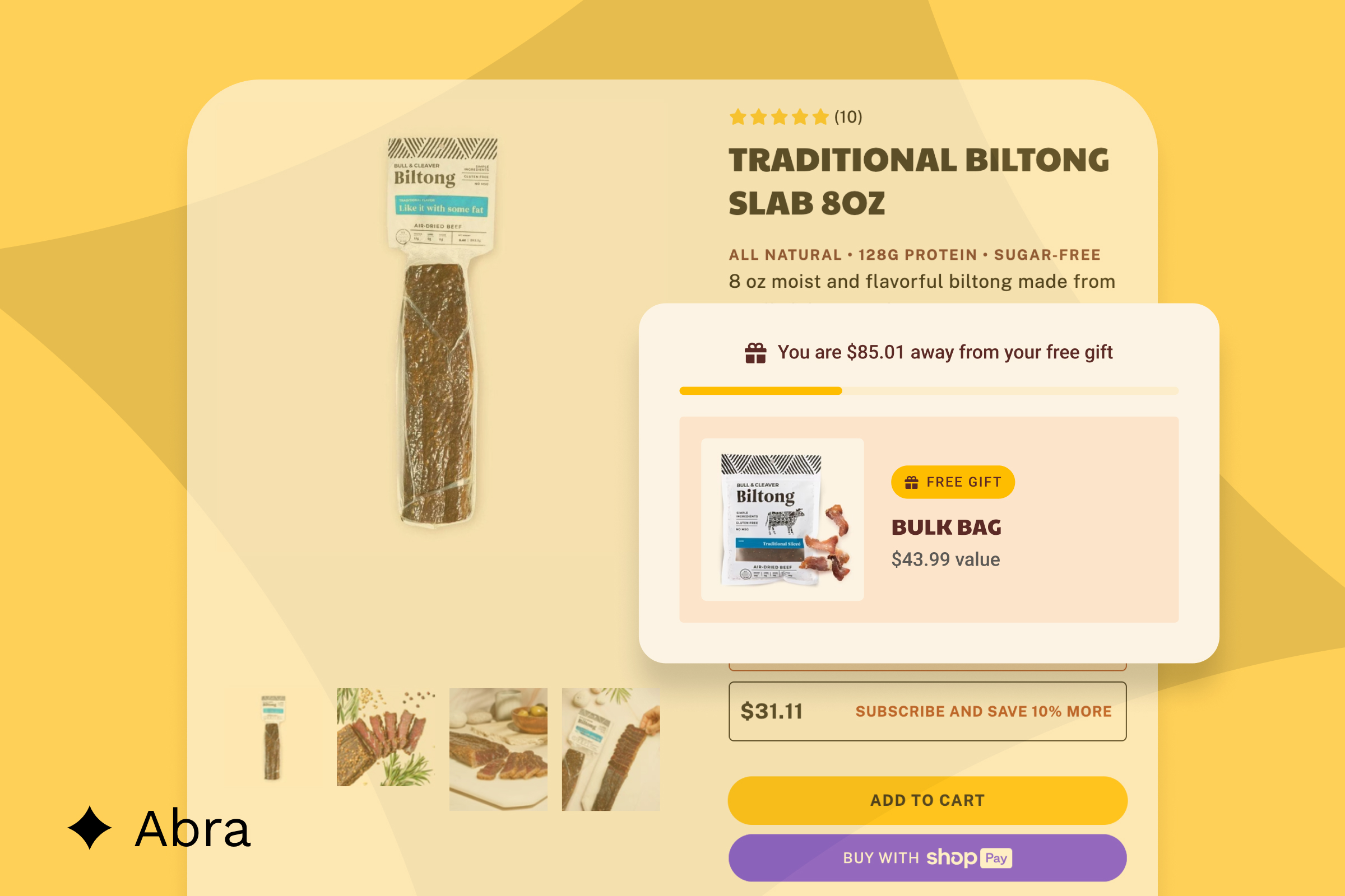 Sweeten your deal with Abra’s Gift with Purchase on Shopify