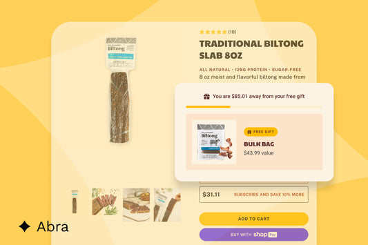 Sweeten your deal with Abra’s Gift with Purchase on Shopify