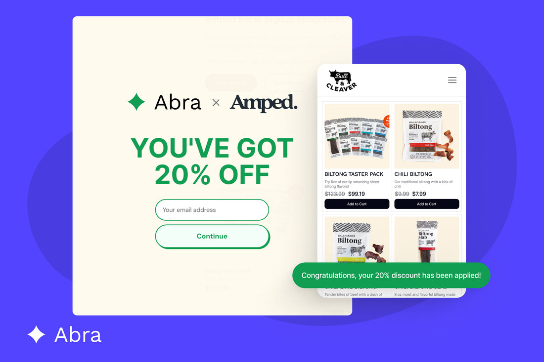 Use Amped With Abra To Convert New Email Subscribers Faster